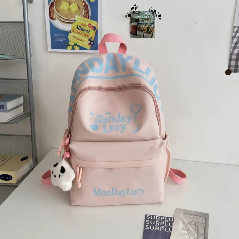 URBAN FOREST Nylon Backpack Women's Purple/Pink/Blue/Black/White-6