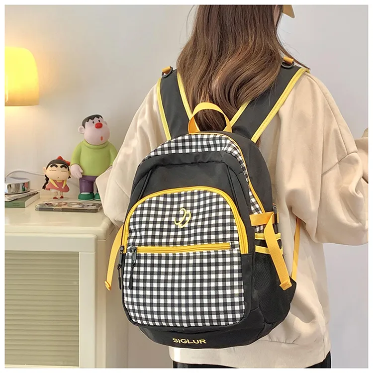 URBAN FOREST Fabric Backpack Unisex Black/Yellow-3