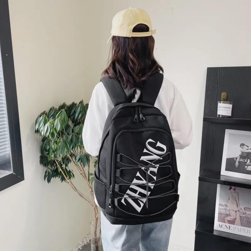 URBAN FOREST Nylon Backpack Unisex Blue/Green/Purple/Black-21