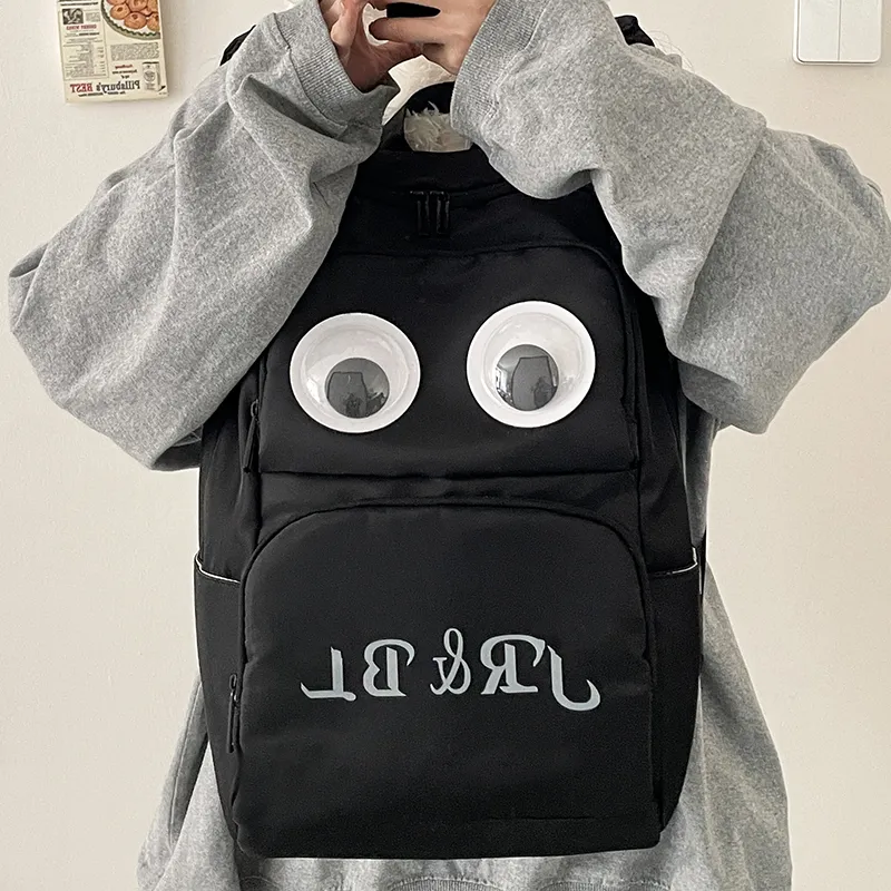 URBAN FOREST Nylon Backpack Unisex White/Black/Red/Blue-10