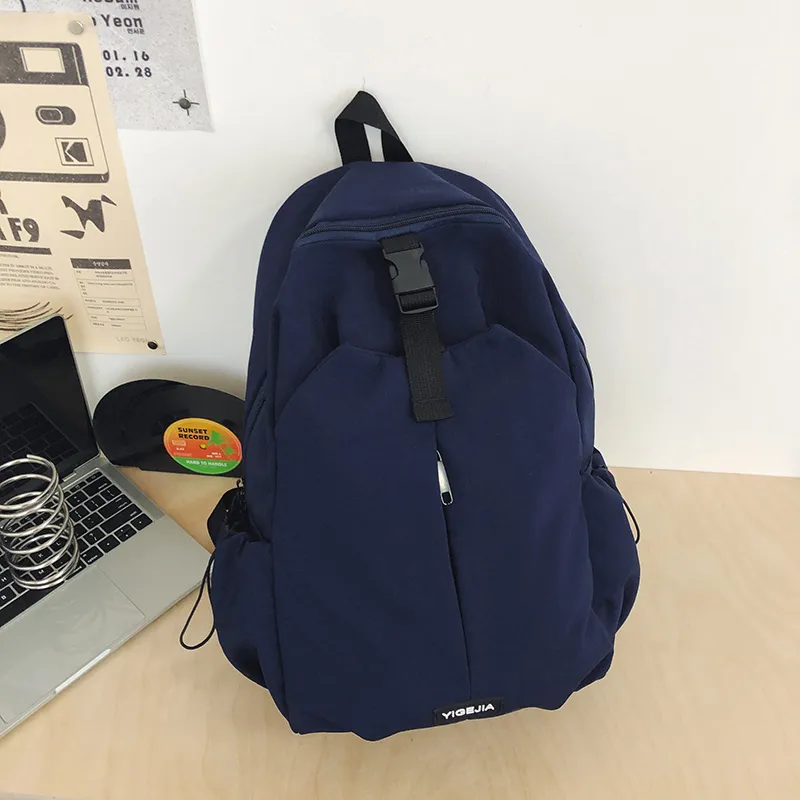 URBAN FOREST Nylon Backpack Unisex Orange/Army Green/Ecru/Black/Dark Blue-15