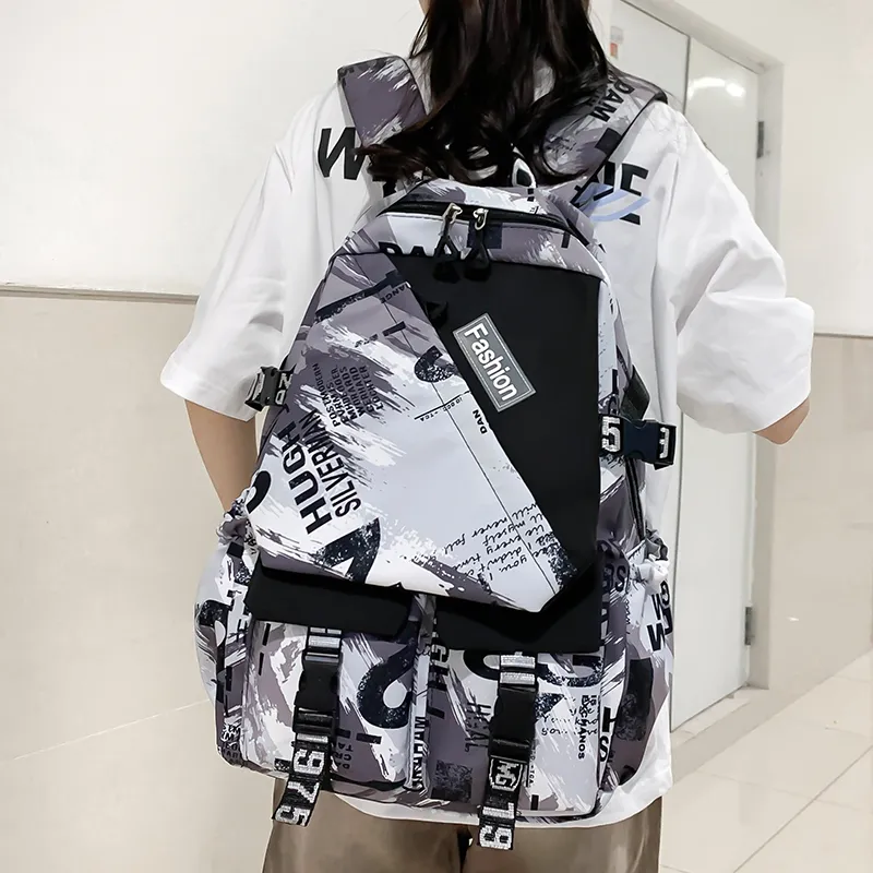 URBAN FOREST Nylon Backpack Unisex Multicolor-1