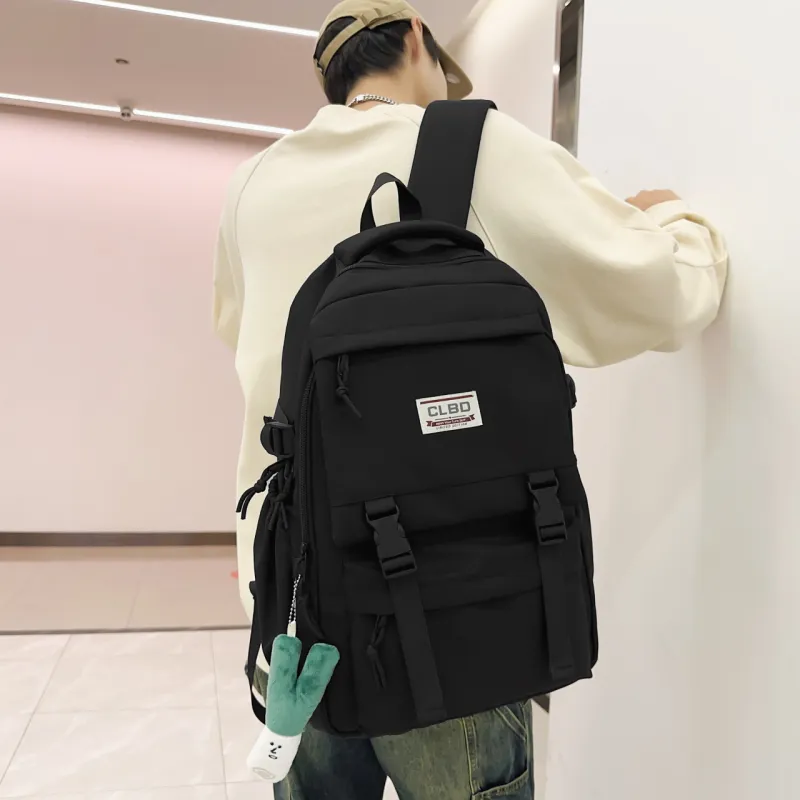 URBAN FOREST Nylon Backpack Regular Unisex White/Black/Red/Purple-10
