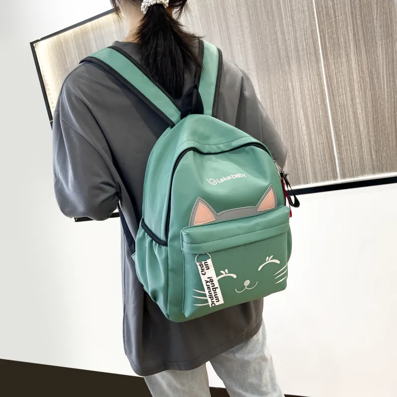 URBAN FOREST Nylon Backpack Regular Unisex Black/Pink/Red/Green-18