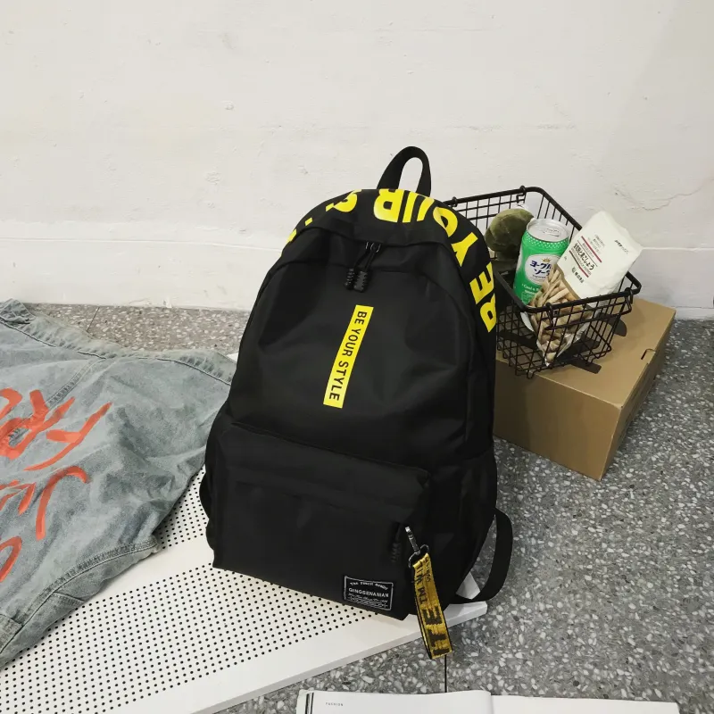 URBAN FOREST Oxford Backpack Unisex Black & Red/Black & Yellow/Light Gray/Dark Gray/Black/Red-6