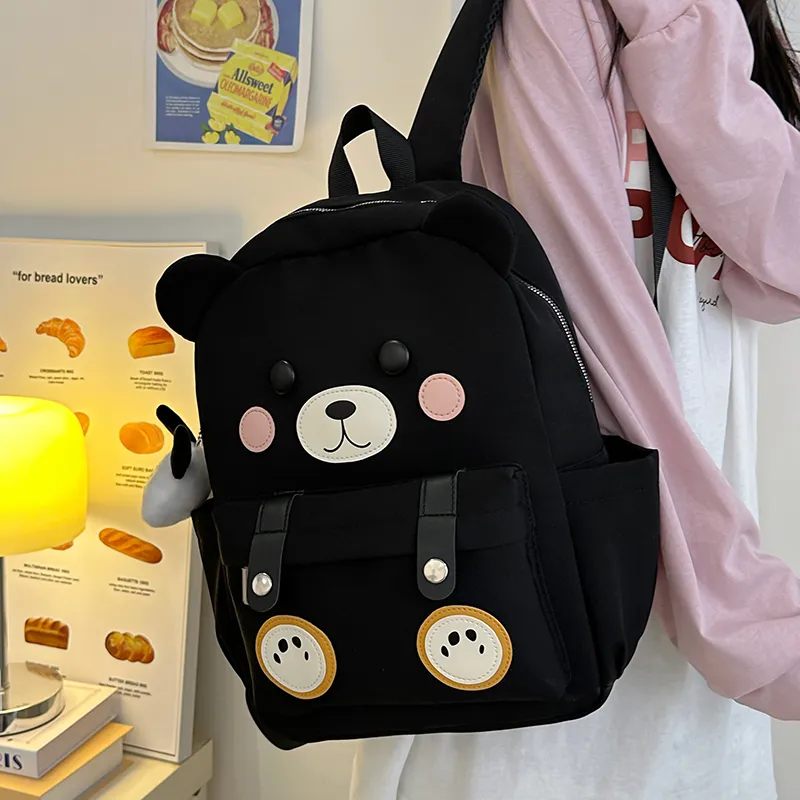 URBAN FOREST Nylon Backpack Women's White/Black/Brown-10