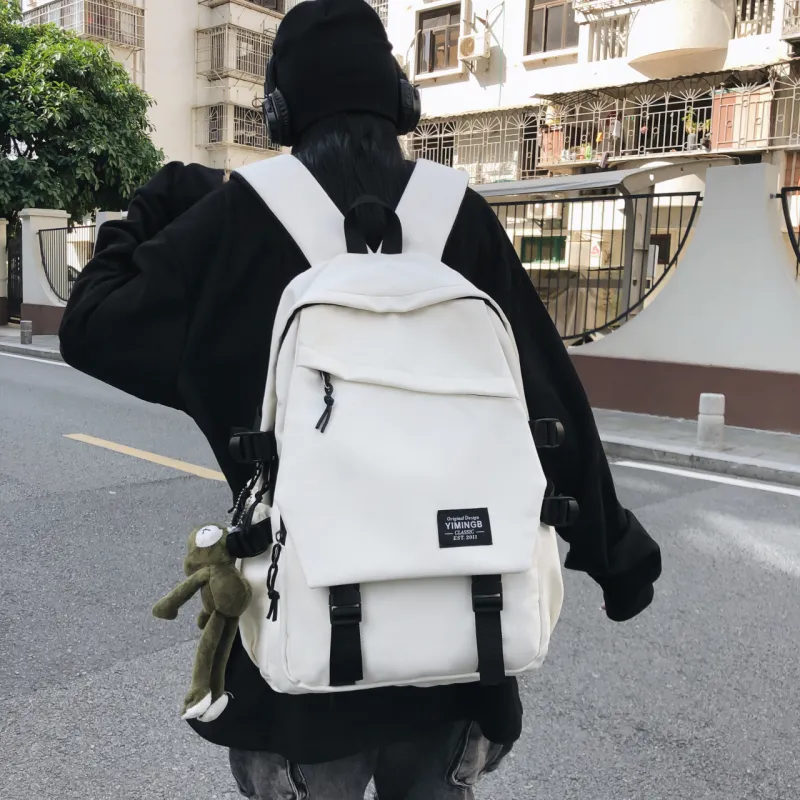 URBAN FOREST Nylon Backpack Unisex Blue/White/Black/Gray/Burgundy-8