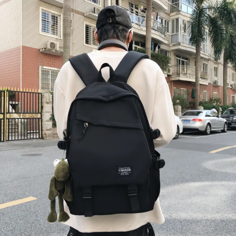 URBAN FOREST Nylon Backpack Unisex Blue/White/Black/Gray/Burgundy-14