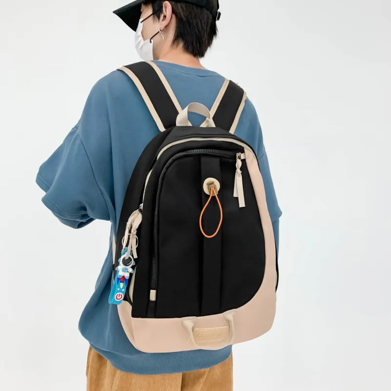 URBAN FOREST Nylon Backpack Unisex Ecru/Black/Burgundy/Jasper/Blue-9
