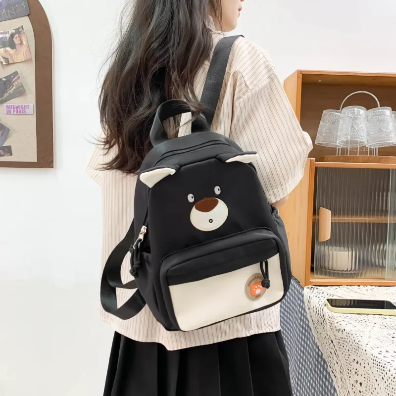 URBAN FOREST Nylon Backpack Regular Unisex Purple/Brown/Khaki/Blue/Pink/Black-28