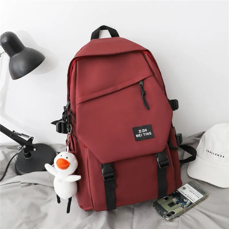 URBAN FOREST PU Backpack Regular Unisex Gray/Black/Red/Green-8