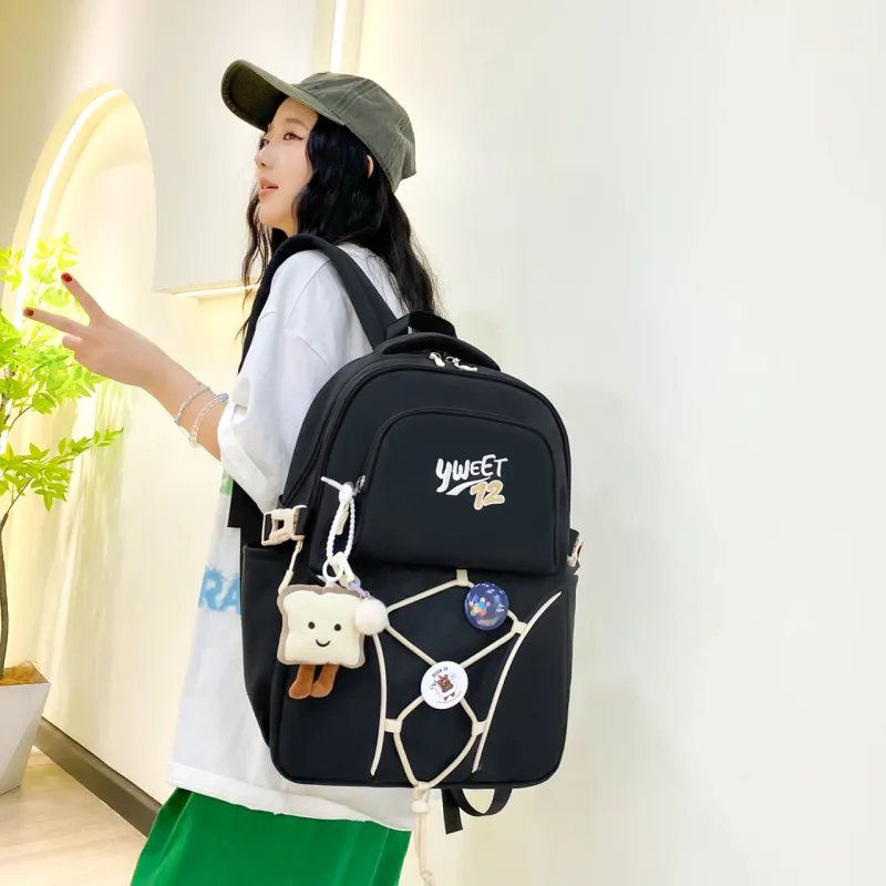 URBAN FOREST Nylon Backpack Women's Yellow/Green/Brown/Black-21