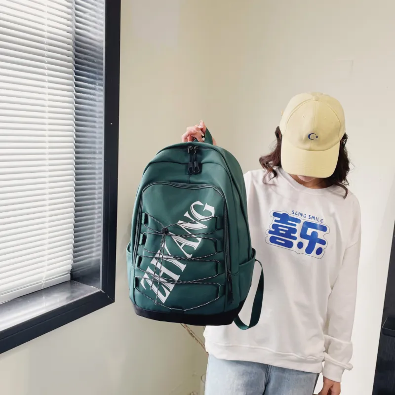 URBAN FOREST Nylon Backpack Unisex Blue/Green/Purple/Black-11