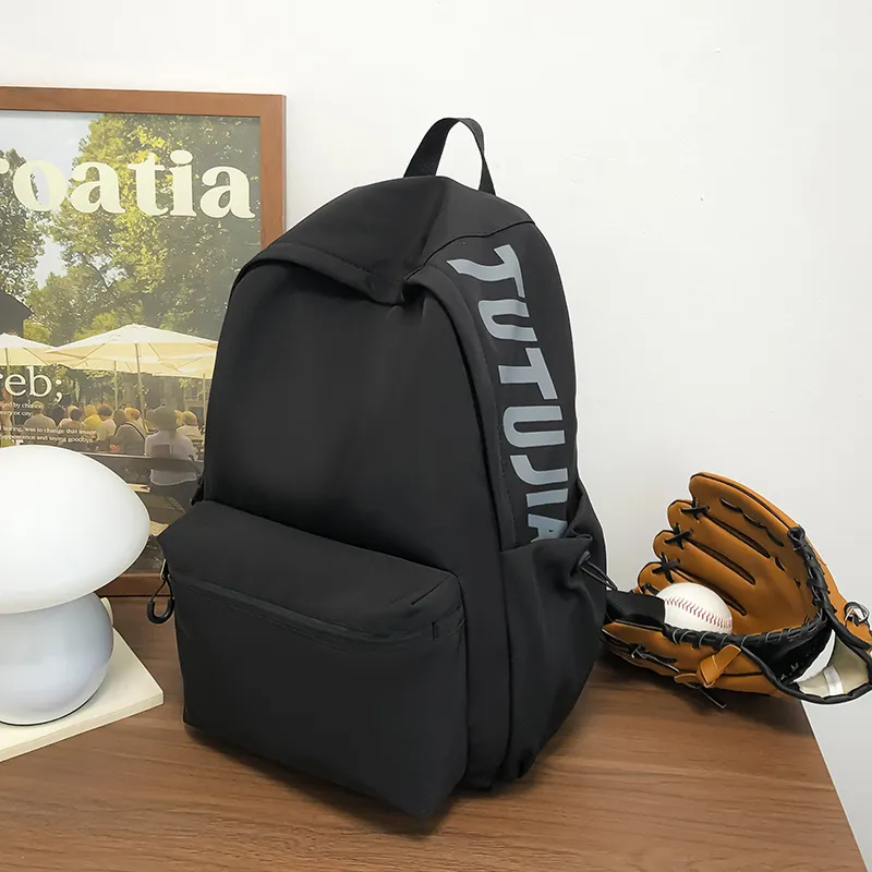 URBAN FOREST Nylon Backpack Unisex White/Black/Blue/Pink-7