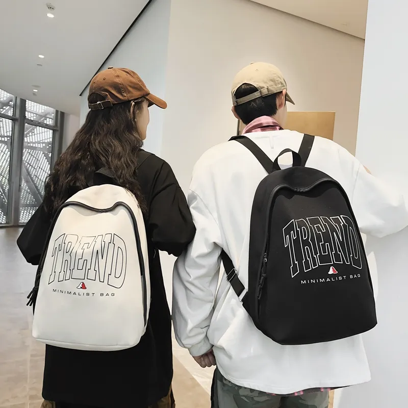 URBAN FOREST Nylon Backpack Unisex Pink/Light Purple/Khaki/Black/White/Gray-13
