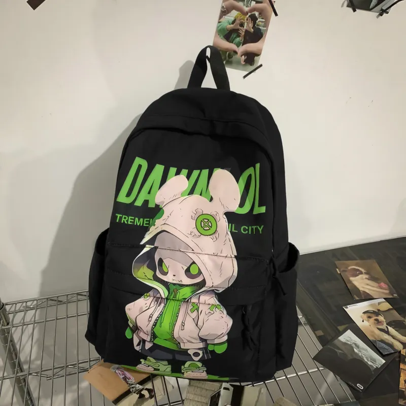URBAN FOREST Nylon Backpack Unisex White/Black-5