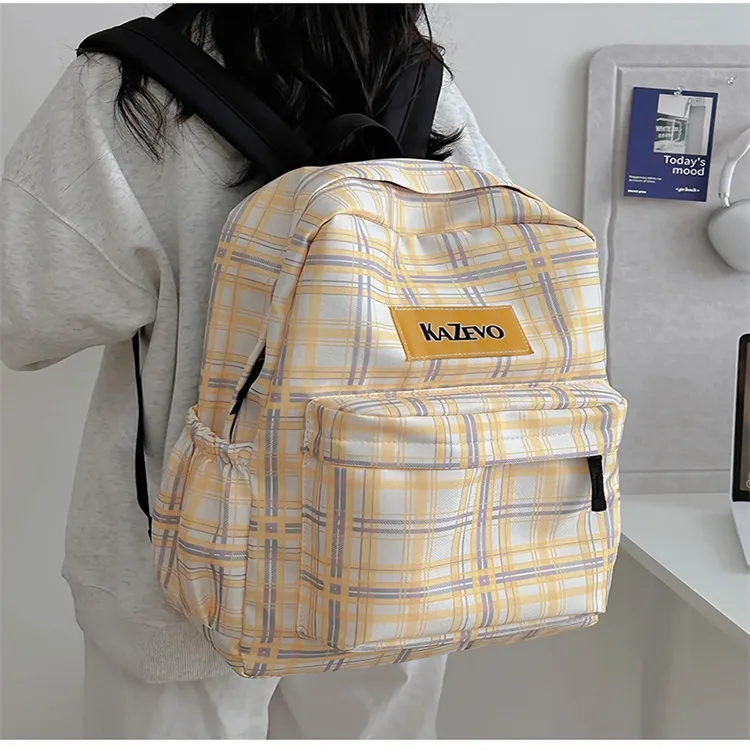 URBAN FOREST Nylon Backpack Women's Yellow/Blue/Pink-4
