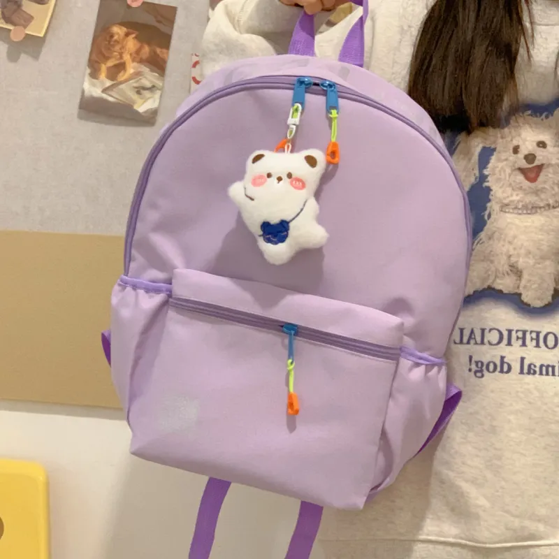 URBAN FOREST Polyester Backpack Unisex White/Black/Purple/Green/Blue-10