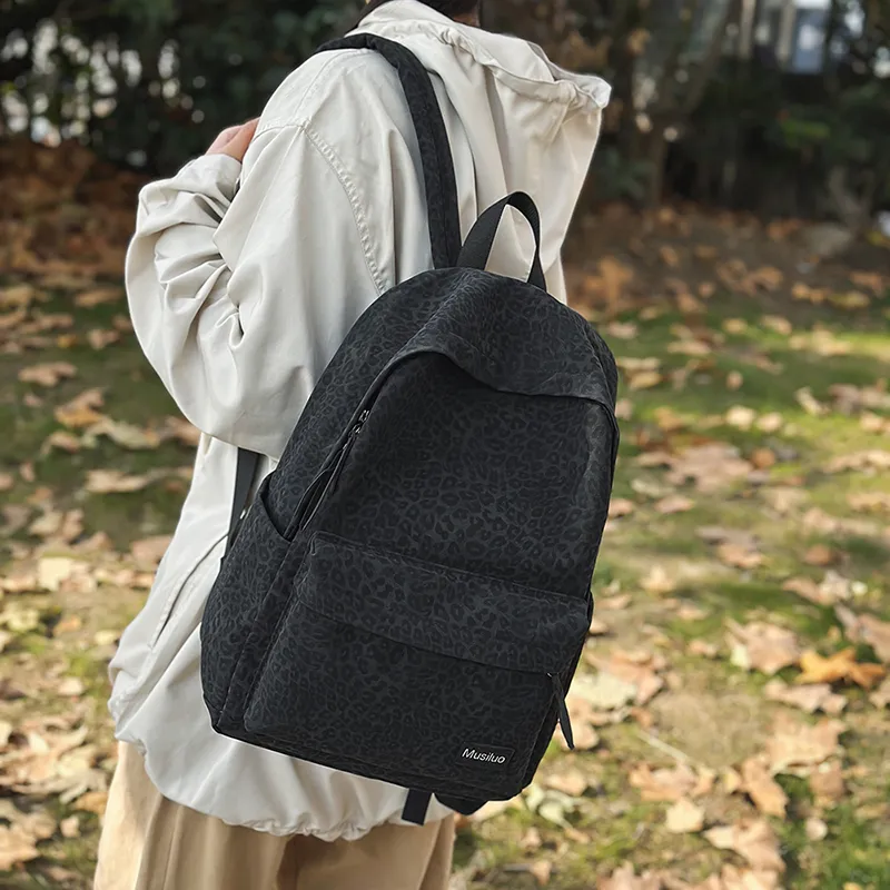 URBAN FOREST Flannelette Backpacks Regular Unisex Brown/Blue/Black-11