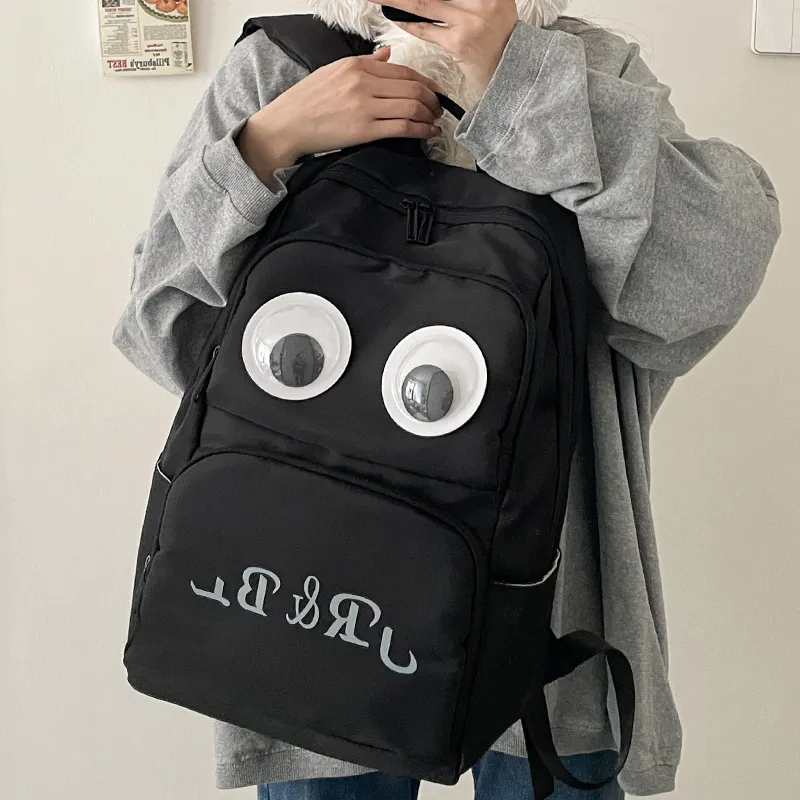 URBAN FOREST Nylon Backpack Unisex White/Black/Red/Blue-9