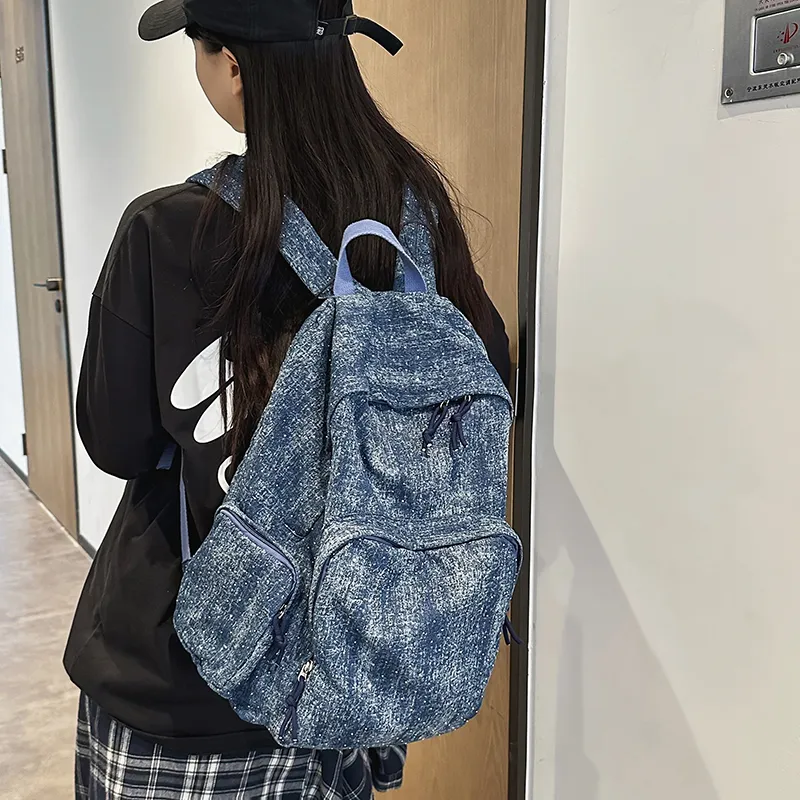 URBAN FOREST Denim Backpack Regular Unisex Multicolor-14