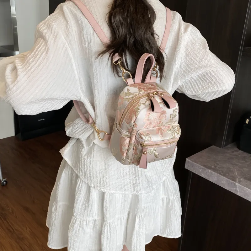 URBAN FOREST PU Backpack Mini Women's Pink/White-3