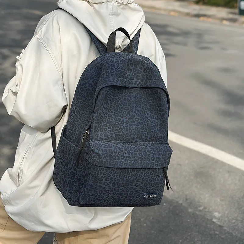 URBAN FOREST Flannelette Backpacks Regular Unisex Brown/Blue/Black-6