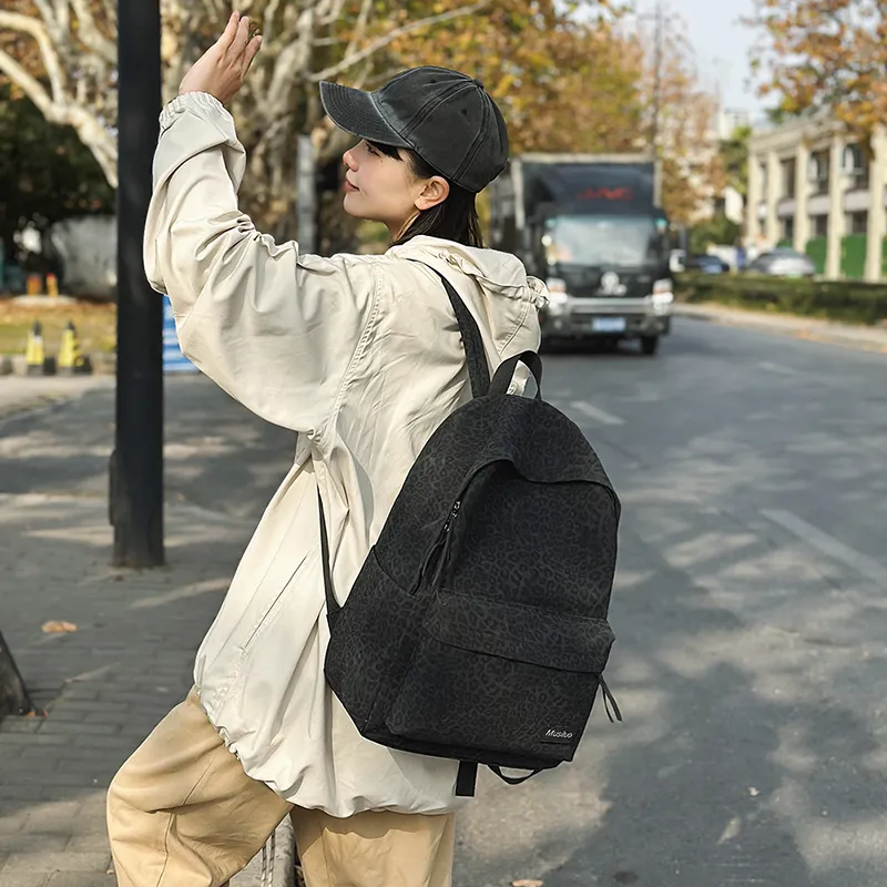 URBAN FOREST Flannelette Backpacks Regular Unisex Brown/Blue/Black-14