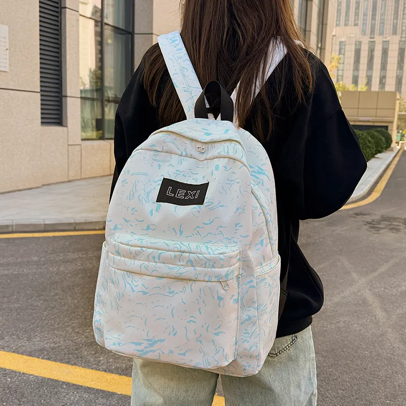 URBAN FOREST Oxford Backpack Unisex White/Black/Red/Blue-16