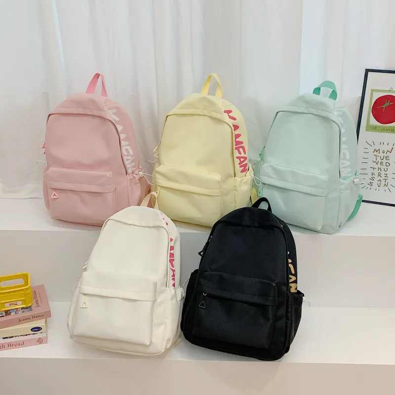 URBAN FOREST Nylon Backpack Regular Unisex White/Black/Yellow/Green/Pink-13