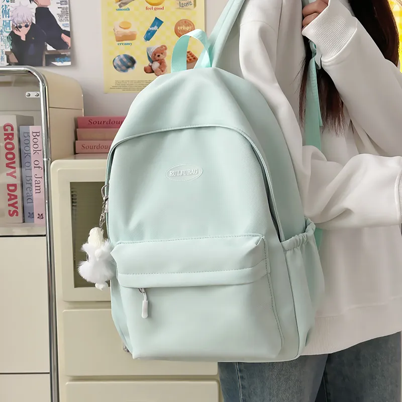 URBAN FOREST Nylon Backpack Unisex Green/Blue/Yellow/Black/White-2