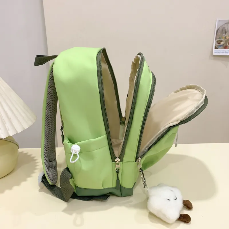 URBAN FOREST Nylon Backpack Unisex Black/Yellow/Green/Blue/Pink-10