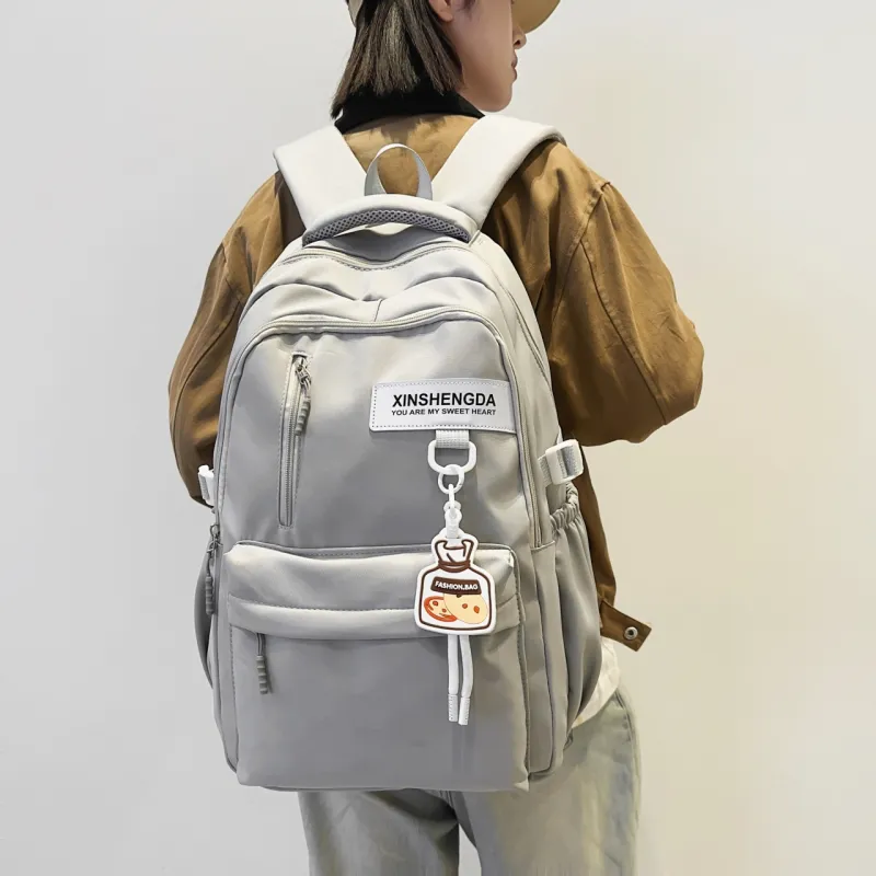 URBAN FOREST Polyester Backpack Tubas Unisex White/Black-9