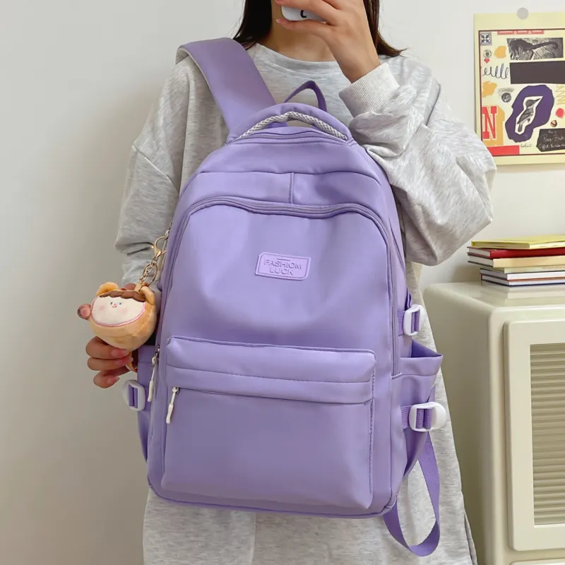 URBAN FOREST Nylon Backpack Regular Women's White/Black/Violet/Yellow/Blue-13