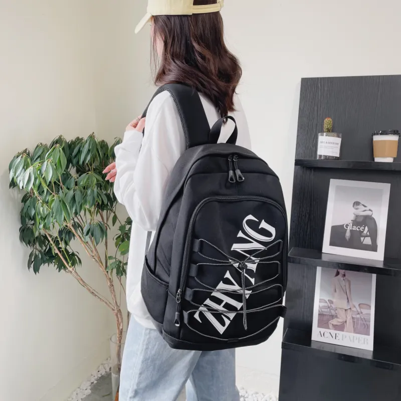URBAN FOREST Nylon Backpack Unisex Blue/Green/Purple/Black-20