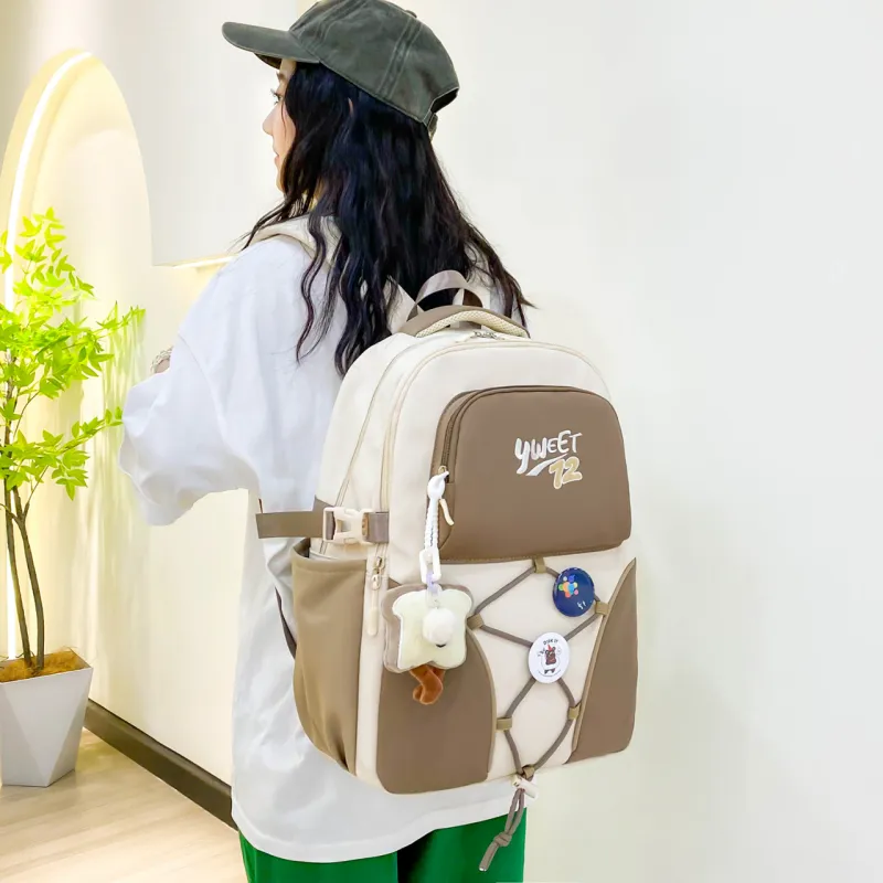 URBAN FOREST Nylon Backpack Women's Yellow/Green/Brown/Black-15