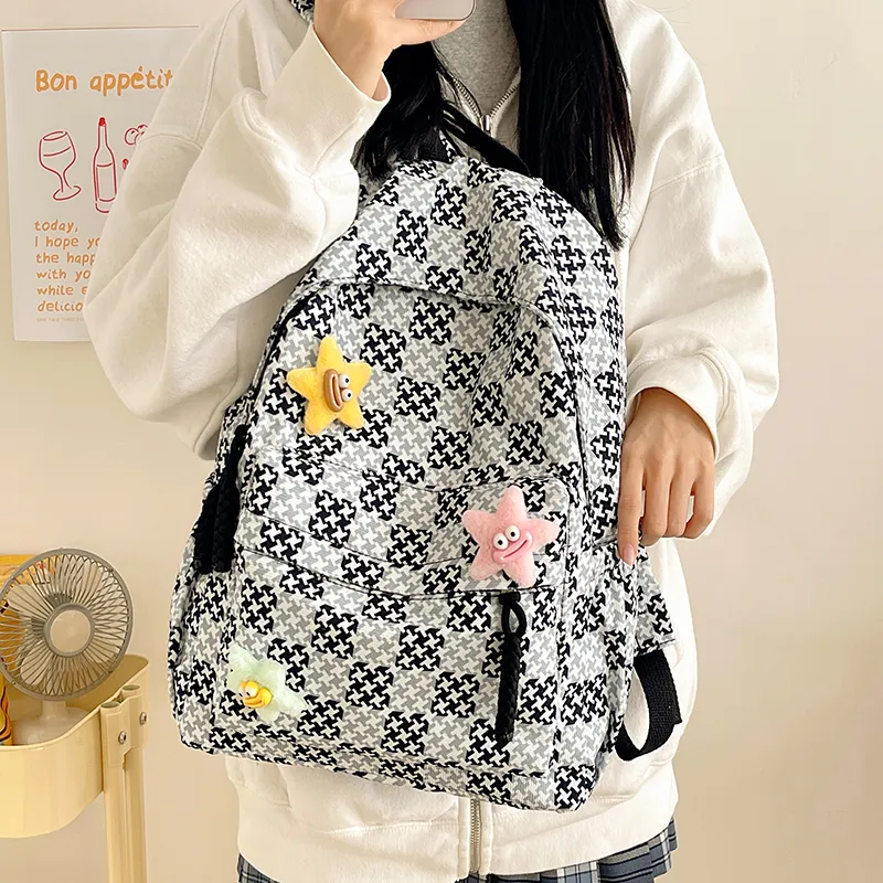 URBAN FOREST Nylon Backpack Regular Unisex Black/Purple/Green/Blue/Pink-3