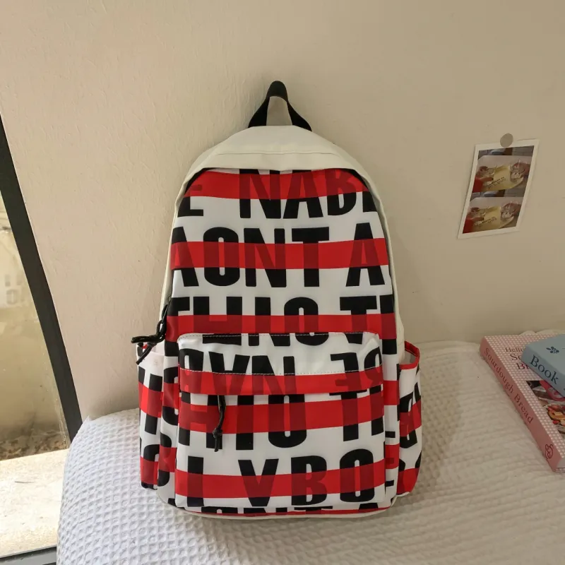 URBAN FOREST Nylon Backpack Unisex Red/Pink Green/Blue-2