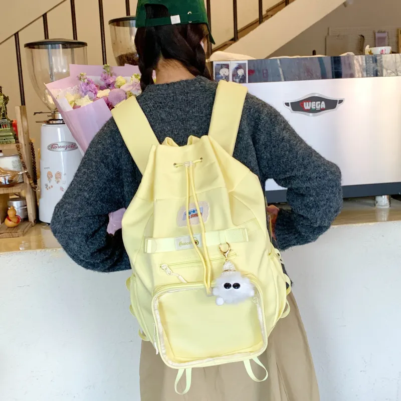 URBAN FOREST Nylon Fabric Backpack Regular Unisex Multicolor-7