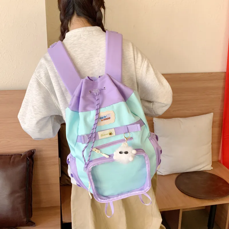 URBAN FOREST Nylon Fabric Backpack Regular Unisex Multicolor-3
