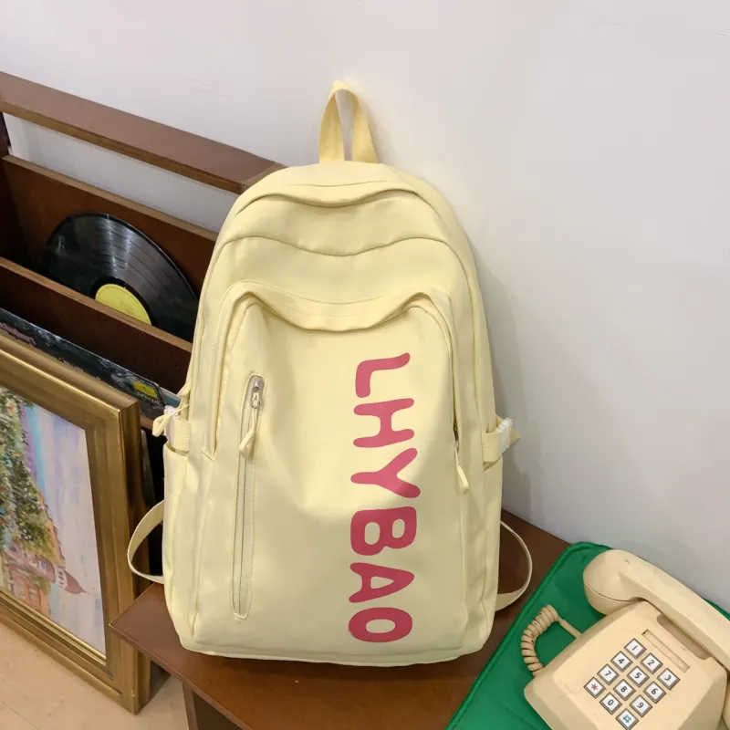 URBAN FOREST Nylon Backpack Women's White/Black/Yellow/Blue/Pink-10