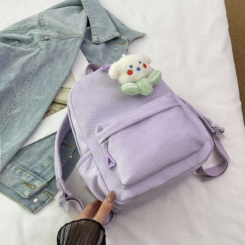 URBAN FOREST Nylon Backpack Women's Pink/Violet/Light Yellow/Light Green/Ivory/Black-16