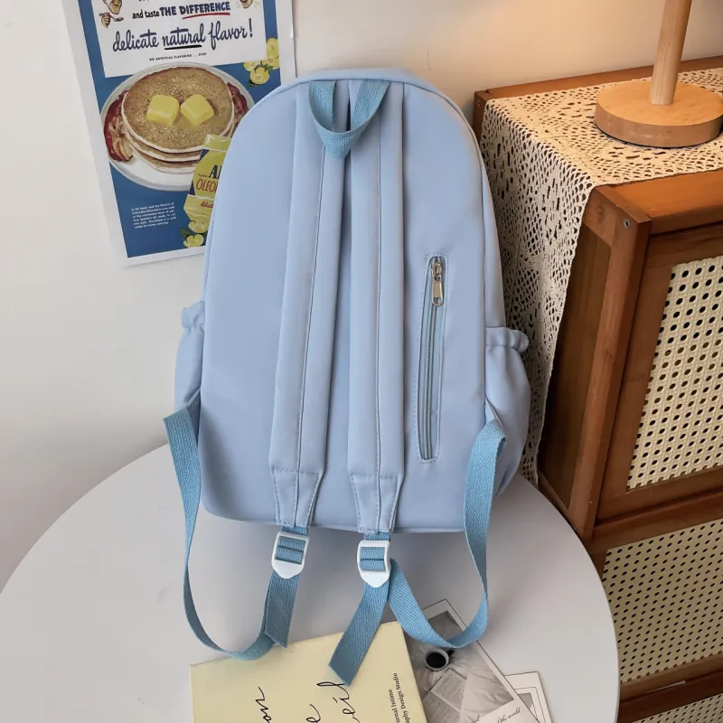 URBAN FOREST Nylon Backpack Unisex Red/Light Yellow/Green/Blue/White/Black-23