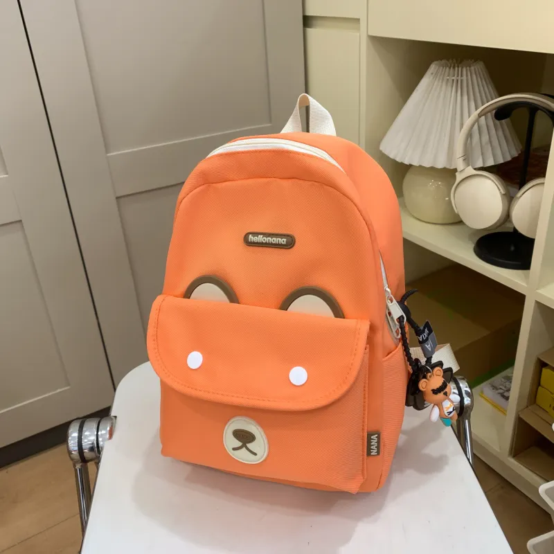 URBAN FOREST Nylon Backpack Unisex Orange/Khaki/Blue/Pink/Black-1
