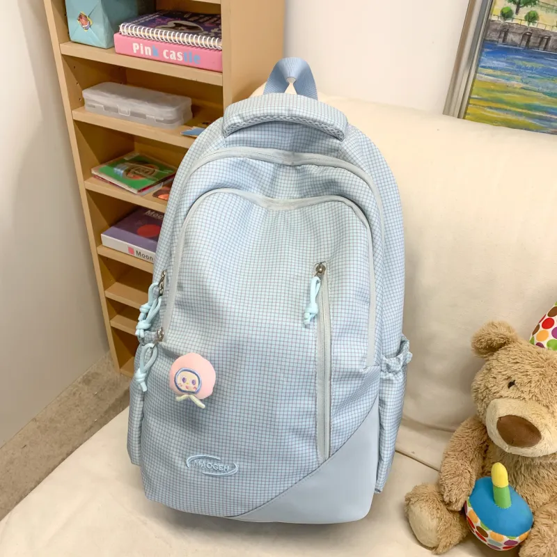 URBAN FOREST Nylon Backpack Regular Unisex Black/Pink/Green/Blue-16