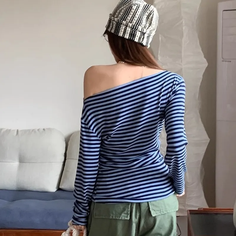 SONDR T Shirt Women's Blue Stripes-3