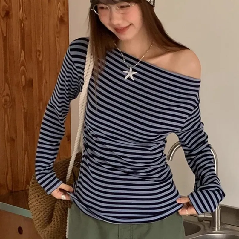 SONDR T Shirt Women's Blue Stripes-4