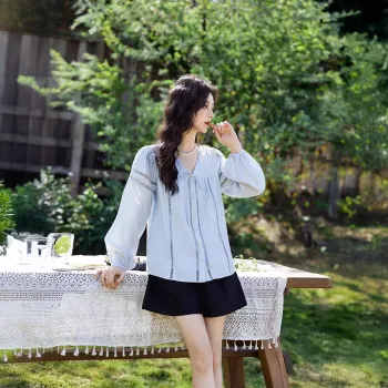 MISHOW Shirt Women's Smoke Blue