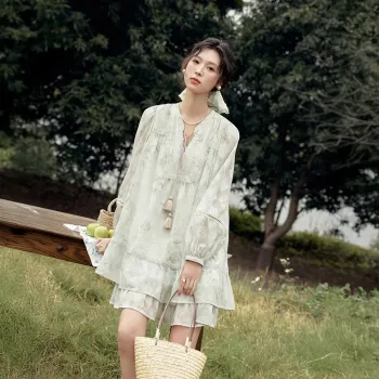 MISHOW Long Sleeved Dress Women's Green