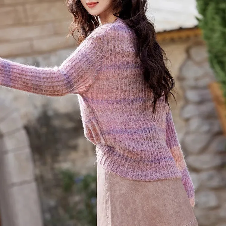 MISHOW Knitwear Women's Cocoa Pink Purple-2